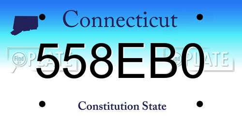 558EB0 Connecticut License Plate