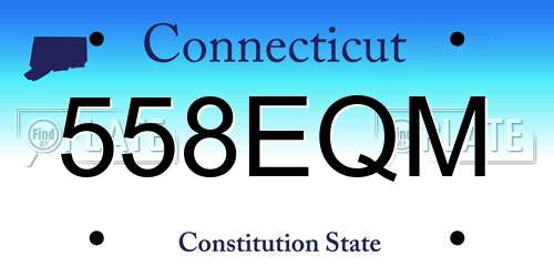 558EQM Connecticut License Plate