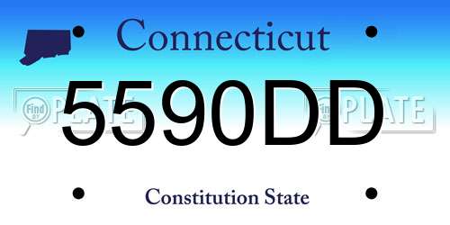 5590DD Connecticut License Plate