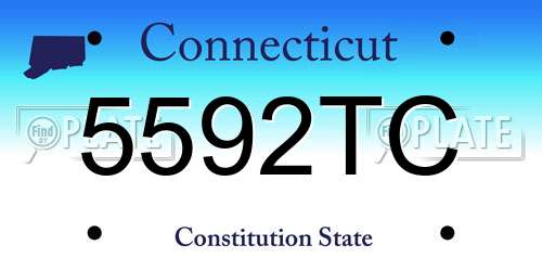 5592TC Connecticut License Plate