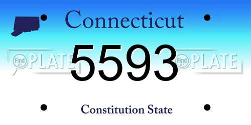 5593 Connecticut License Plate