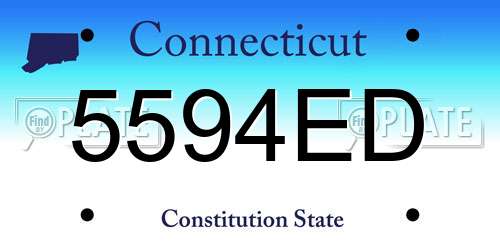 5594ED Connecticut License Plate