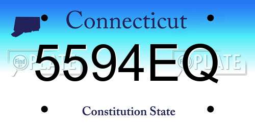 5594EQ Connecticut License Plate