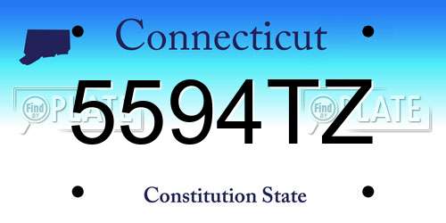 5594TZ Connecticut License Plate