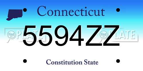 5594ZZ Connecticut License Plate
