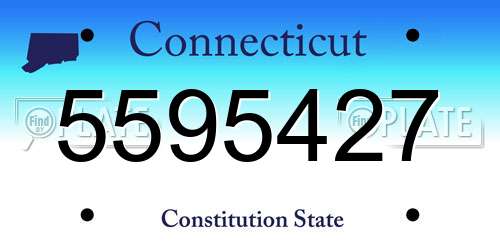 5595427 Connecticut License Plate