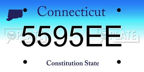 5595EE Connecticut License Plate