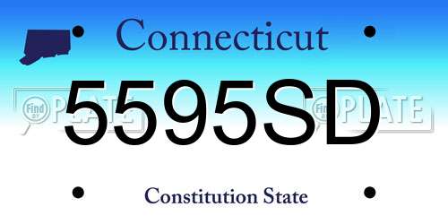 5595SD Connecticut License Plate