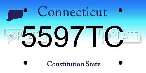 5597TC Connecticut License Plate