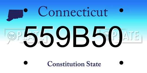 559B50 Connecticut License Plate