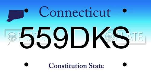 559DKS Connecticut License Plate
