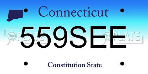 559SEE Connecticut License Plate