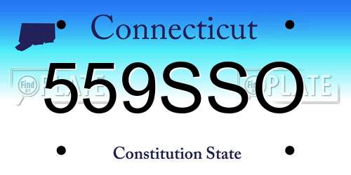559SSO Connecticut License Plate