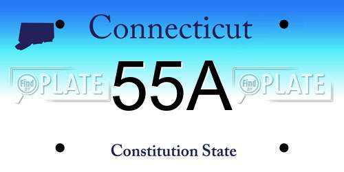 55A Connecticut License Plate