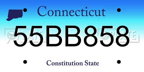 55BB858 Connecticut License Plate