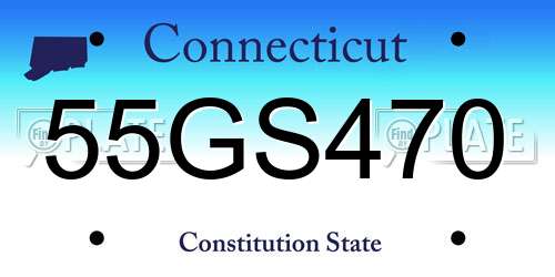 55GS470 Connecticut License Plate