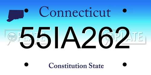 55IA262 Connecticut License Plate