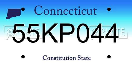 55KP044 Connecticut License Plate