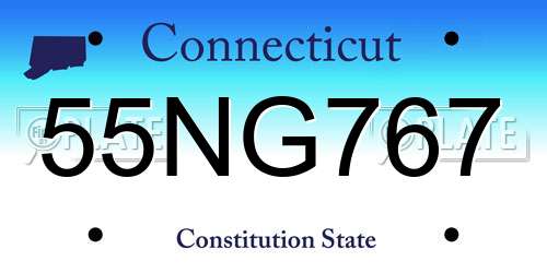 55NG767 Connecticut License Plate