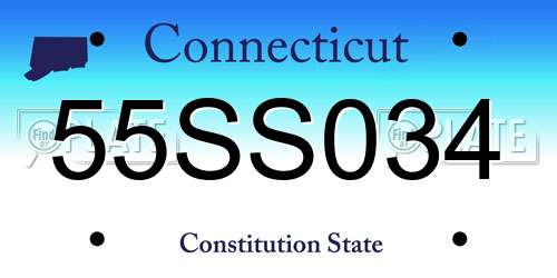 55SS034 Connecticut License Plate