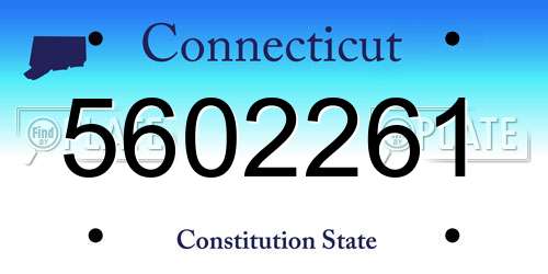 5602261 Connecticut License Plate