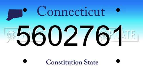 5602761 Connecticut License Plate