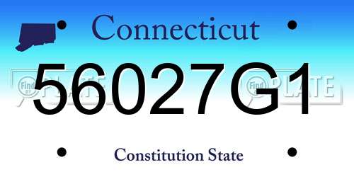 56027G1 Connecticut License Plate