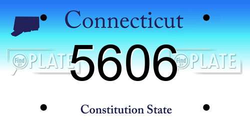 5606 Connecticut License Plate