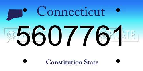 5607761 Connecticut License Plate