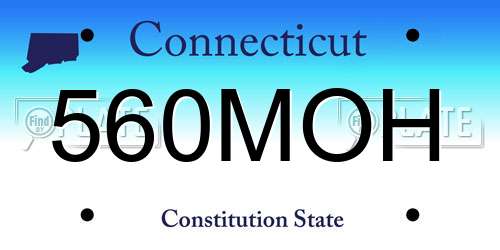 560MOH Connecticut License Plate