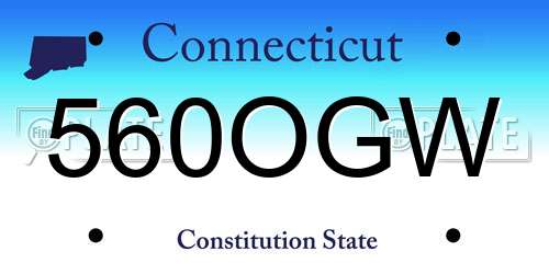 560OGW Connecticut License Plate