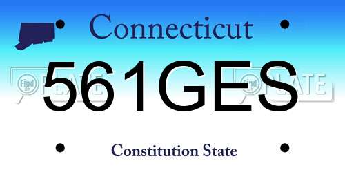 561GES Connecticut License Plate