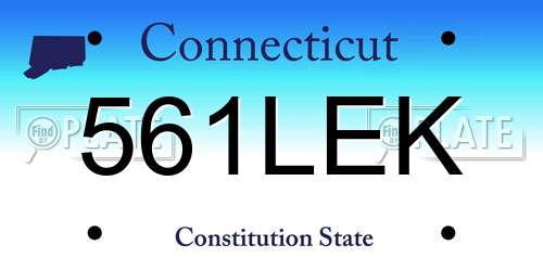 561LEK Connecticut License Plate