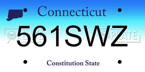 561SWZ Connecticut License Plate
