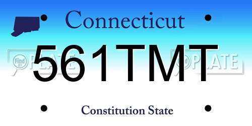 561TMT Connecticut License Plate