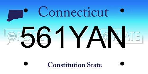 561YAN Connecticut License Plate