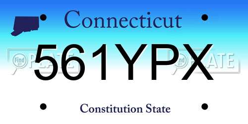 561YPX Connecticut License Plate