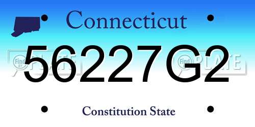 56227G2 Connecticut License Plate