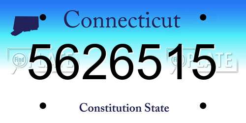 5626515 Connecticut License Plate