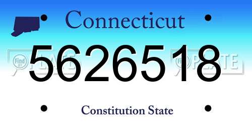 5626518 Connecticut License Plate