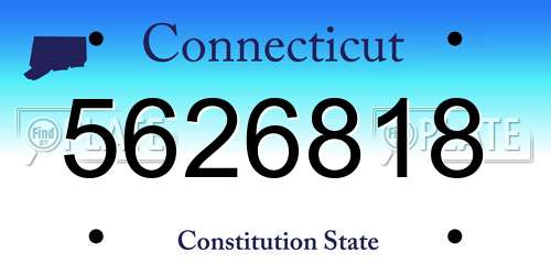 5626818 Connecticut License Plate