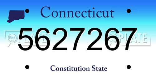 5627267 Connecticut License Plate