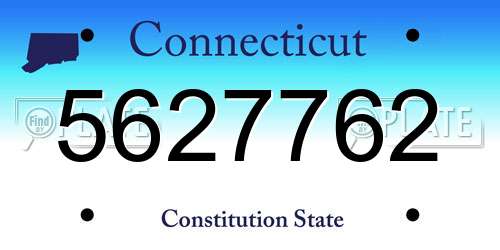 5627762 Connecticut License Plate