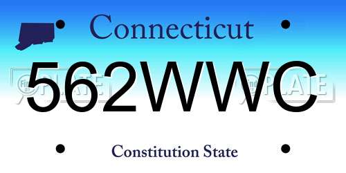 562WWC Connecticut License Plate