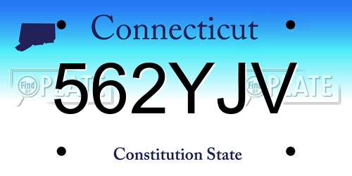 562YJV Connecticut License Plate