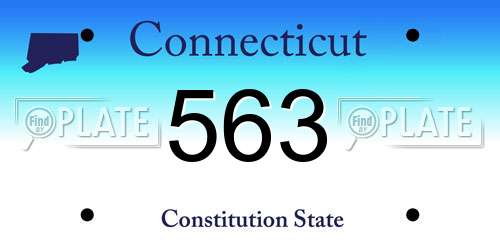 563 Connecticut License Plate