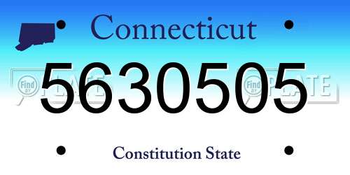 5630505 Connecticut License Plate