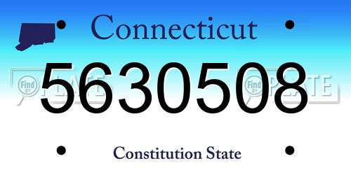 5630508 Connecticut License Plate