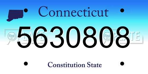 5630808 Connecticut License Plate