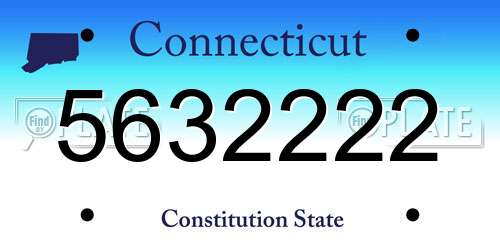 5632222 Connecticut License Plate
